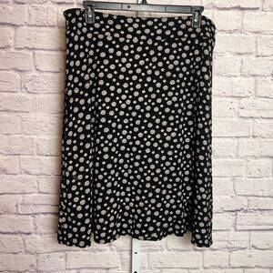 Talbots Faux Wrap Polka Dot Skirt size XL